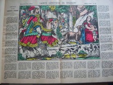 IMAGE D EPINAL PELLERIN TIRAGE ANCIEN CANTIQUE de SAINTE GENEVIEVE de BRABANT 