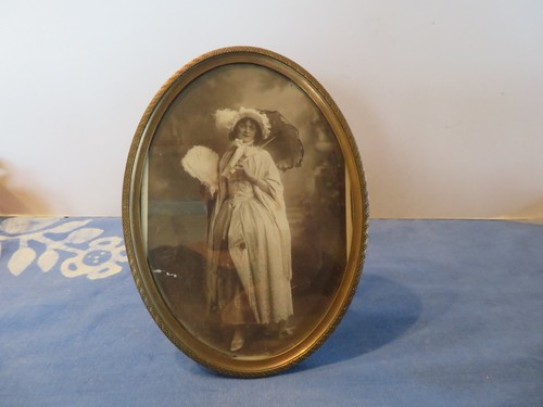 Ancien cadre photo ovale - cadre,