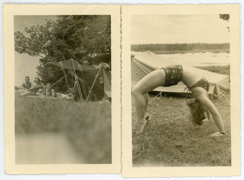 Camping 1935 vintage silver - camping,