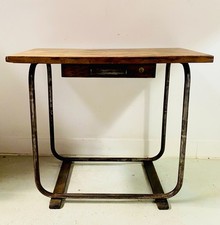 bureau circa tubulure et plateau bois  . XX siècle .