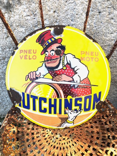 Plaque emaillée hutchinson - plaque,