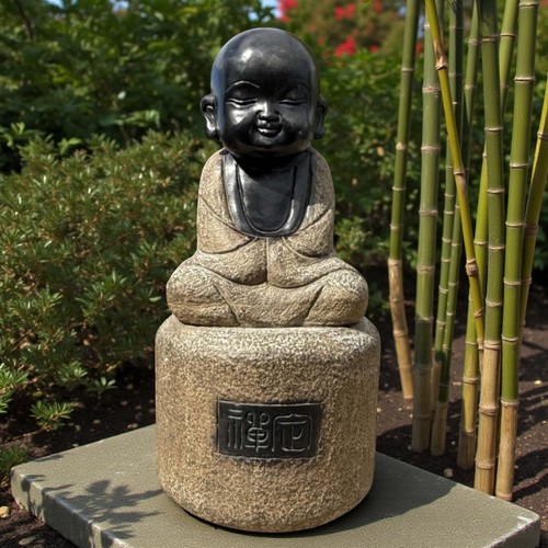 Moine zen statue jardin - moine,