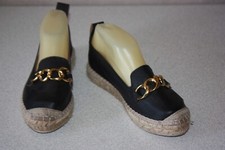 GEOX Espadrilles cuir noir doublées Cuir Taille 35 TBE