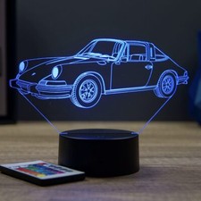 Lampe de chevet veilleuse 3D Porsche 911 Targa 1973 avec télécommande - Cadea...