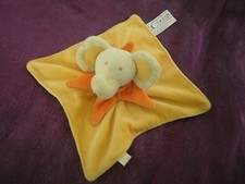 Doudou elephant plat jaune