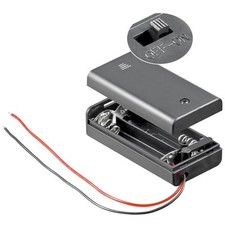 [12443] Goobay 2x AA (Mignon) Porte-Piles extrémités de câbles desserrées, co...