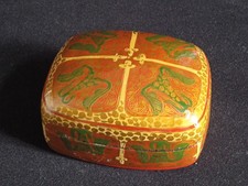 Boite ancienne en Laque Russe motif Art Nouveau - Palekh Fedoskino