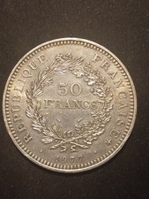 50 franc hercule 1977 argent