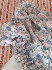 Double rideau bouquet fleurs romantique shabby chic doublé