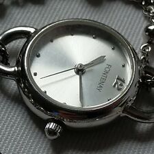 Montre femme Fontenay acier réf. 2217 Argenté /testé ok / pile neuve double tour