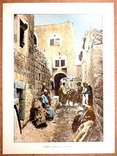 BETHLÉEM une rue - Photochromie fin 19ème - Israël - Palestine - Terre Sainte