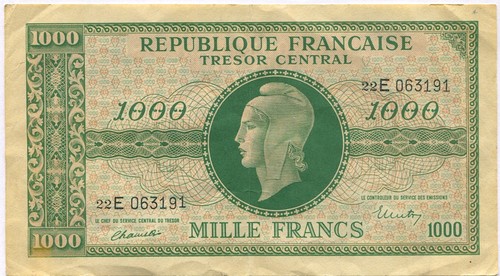 France billet 1000 francs - 1000,