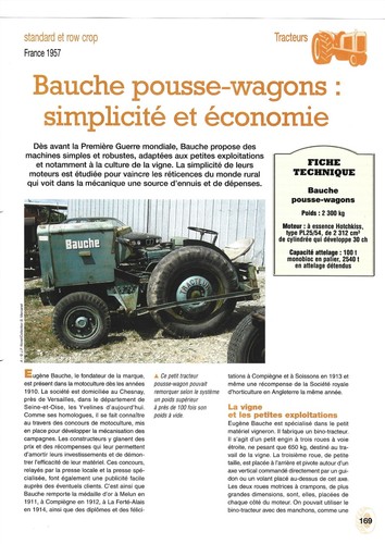 Tracteur bauche pousse wagons - tracteur,