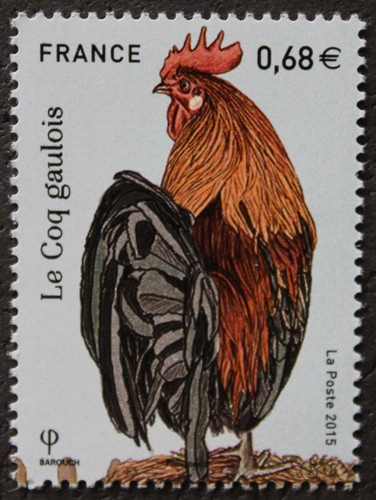 Timbre france le coq - le,