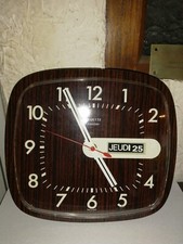 Ancienne  horloge murale vintage Vedette Transistor avec dateur