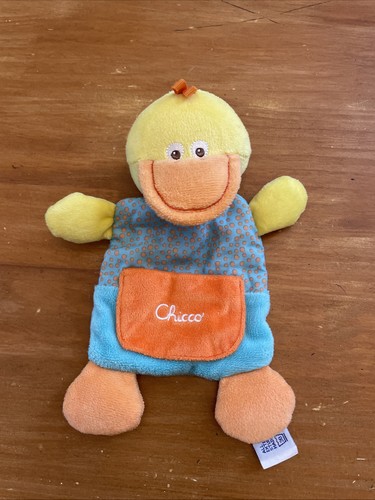 Doudou plat chicco canard - plat, bleu