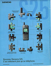 PUBLICITE ADVERTISING 045  2000  SIEMENS S 25   téléphone portable