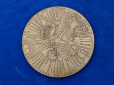 RARE SPL ! MEDAILLE Medal - 1967 CALENDRIER ALLEGORIE / TEMPS / MORT / CHRIST