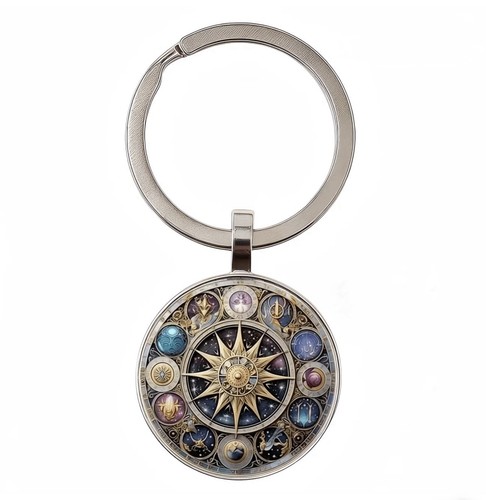 Porte clés roue - roue, zodiac