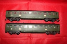 HORNBY HO 2 VOITURES VOYAGEURS 1ERE 2EME CLASSE SNCF TRAIN ELECTRIQUE 7330 7340