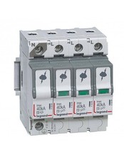 Parafoudre basse tension type T2 Imax 40kA/pôle 3P+N 320V 4 modules LEGRAND 4122