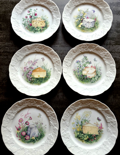 Assiettes fromage porcelaine - assiettes,