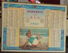 Calendrier des postes 1961