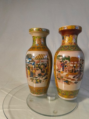Paire vases satsuma anciens - paire,