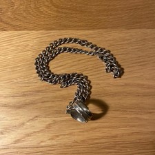 Collier chaîne en argent Martin Margiela avec pendentif bague