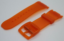 Bracelet montre ; 28 mm ,style DOMINO ;ORANGé ;voir cotes derniéres photos /90-2