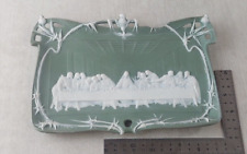 Ancienne plaque murale / tableau, Cène Vinci, en porcelaine, Wedgwood England