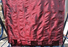 RIDEAU rouge bordeaux broderie de fils style bohême larg 1,40 m x Long 2,50 m