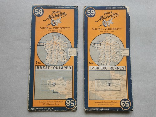 Lot cartes routières - cartes,