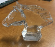 TÊTE DE CHEVAL EN CRISTAL DE