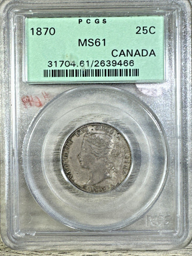 1870 canada 25c quarter dollar - 1870,