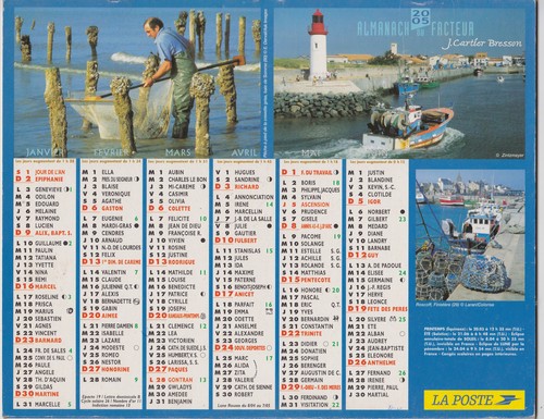 Calendrier almanach des ptt - almanach,