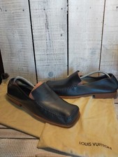 chaussures mocassins Louis Vuitton cuir noir pointure 10,5 (45)