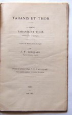 CERQUAND J. F. Taranis et Thor adversaires du serpent... Tiré à 50 ex. 1885 