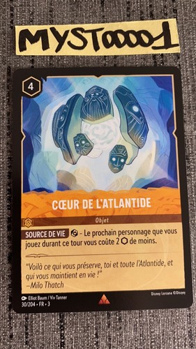 Carte lorcana disney tcg cœur - disney,