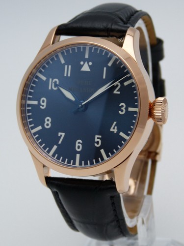 Montre blue flieger - montre, rosegold