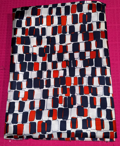 Tissu vintage rayonne bleu
