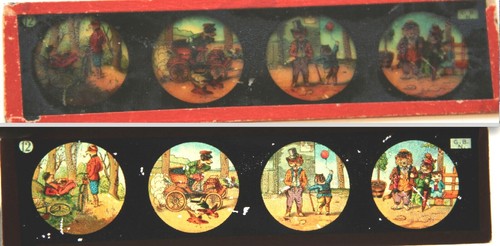 Ancienne plaque verre lanterne