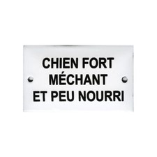 Plaque humoristique émaillée
