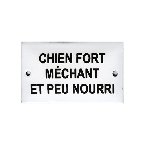 Plaque humoristique émaillée