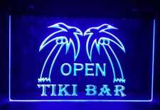 Enseigne lumineuse néon LED ouverte Tiki Bar décoration cadeau pour pub bar d...