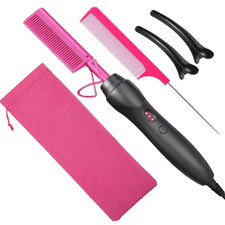 Fer À Lisser Électrique ros Température Réglable Peigne Chaud Haute Température