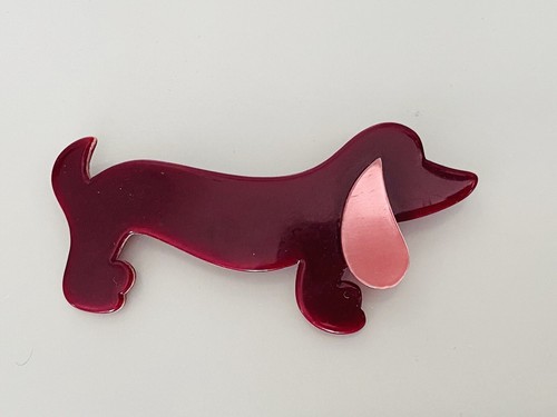 Broche chien teckel - teckel, en