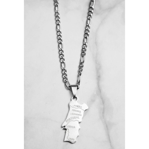 Collier portugal acier - collier,