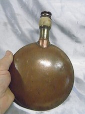 ANCIENNE POIRE A POUDRE PLOMB CUIVRE BRONZE CHASSE VÉNERIE MILITARIA