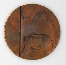 MEDAILLE ART DECO EN BRONZE -